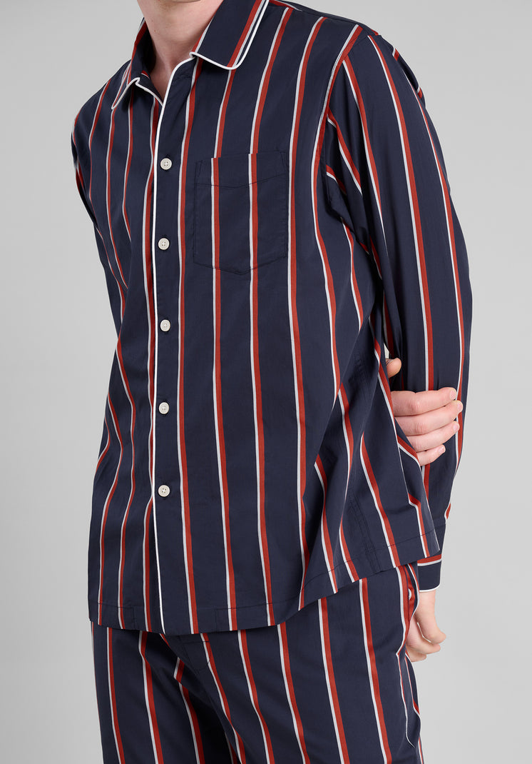 Henry Pajama Set in Marine Stripe